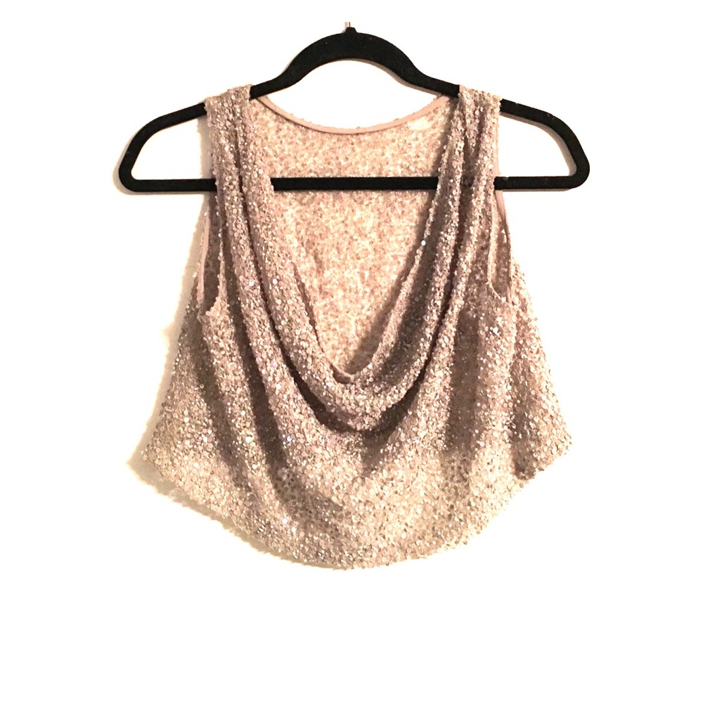 Sparkle sequin crop top