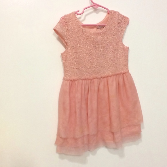 5T sweet peach dress lace dress tutu dress