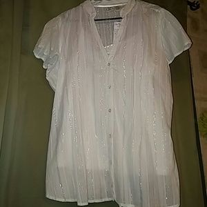 Figure Flattering Plus White w/Silver lined 18/20