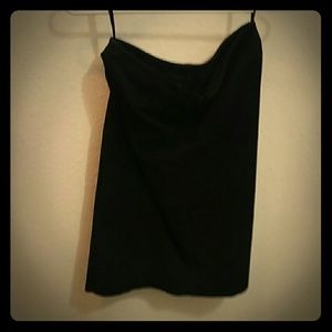 Black suede leather skirt size 1/2