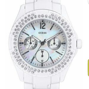 Guess white watch