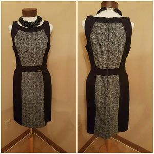 Black and white print dress