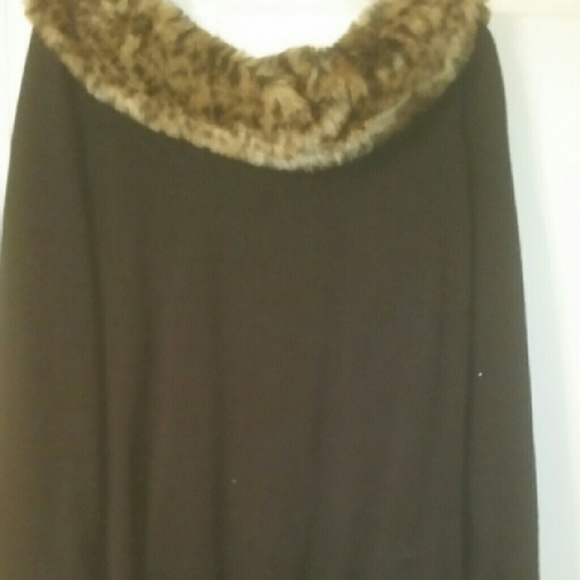 Faux fur sweater