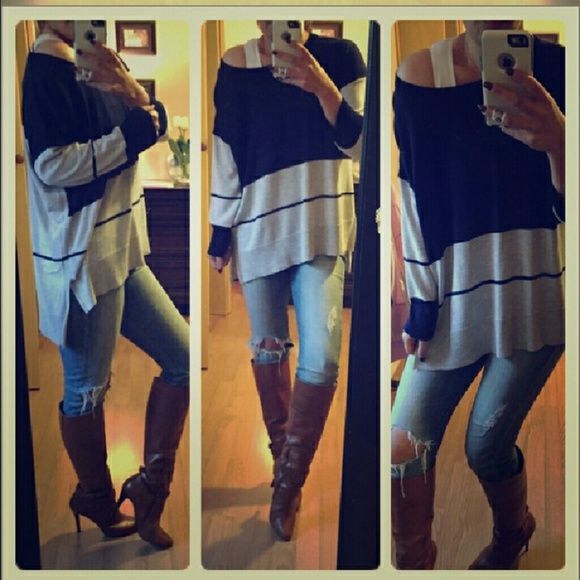 Navy & gray sweater