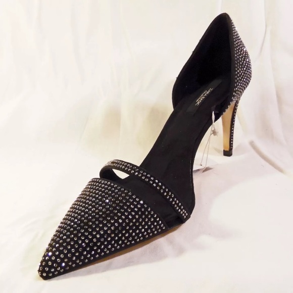 Zara Sparkle Holiday low pointy vamp heels size 40