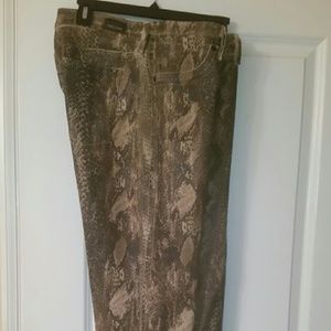 Snake print pants