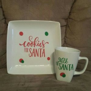 Santa plate and mug