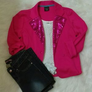 Girls pink blazer - size 7/8 Med