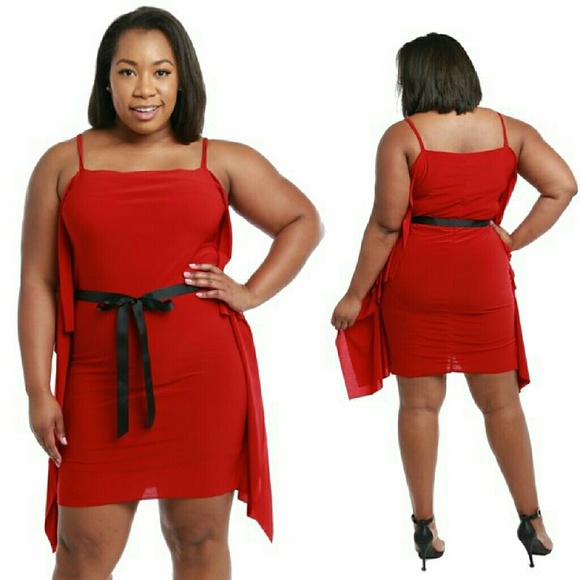 New Plus size red dress 1x 2x