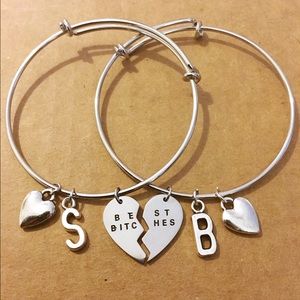 Best bitches two letter adjustable bracelets