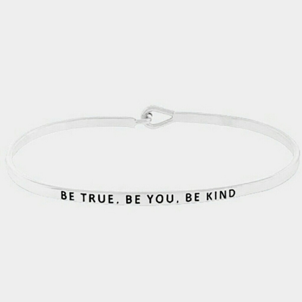 Be True Be You Be Kind Mantra Hook Bracelet - Picture 3 of 4