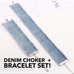 *IN STOCK!* Denim Bracelet & Choker Set!