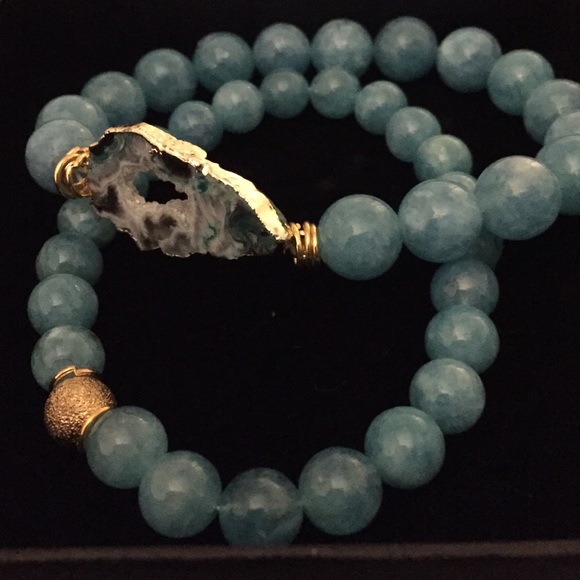 SAACHIstyle Semi precious open agate bracelet set - Picture 2 of 4