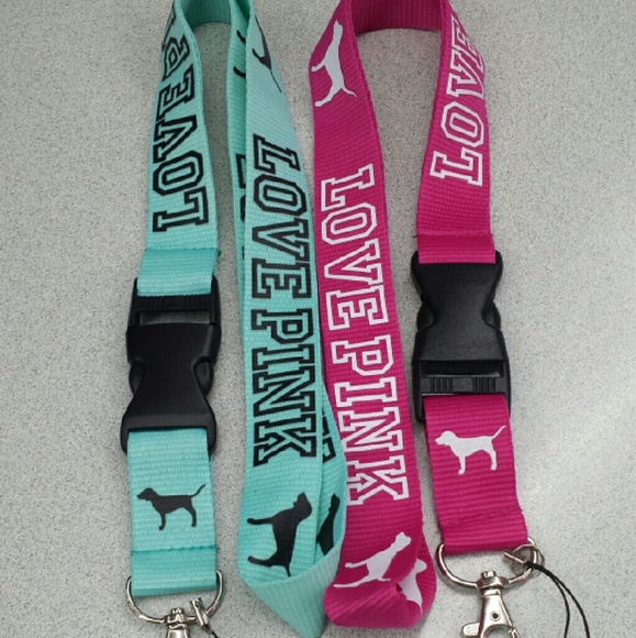 2 New Love Pink Lanyards