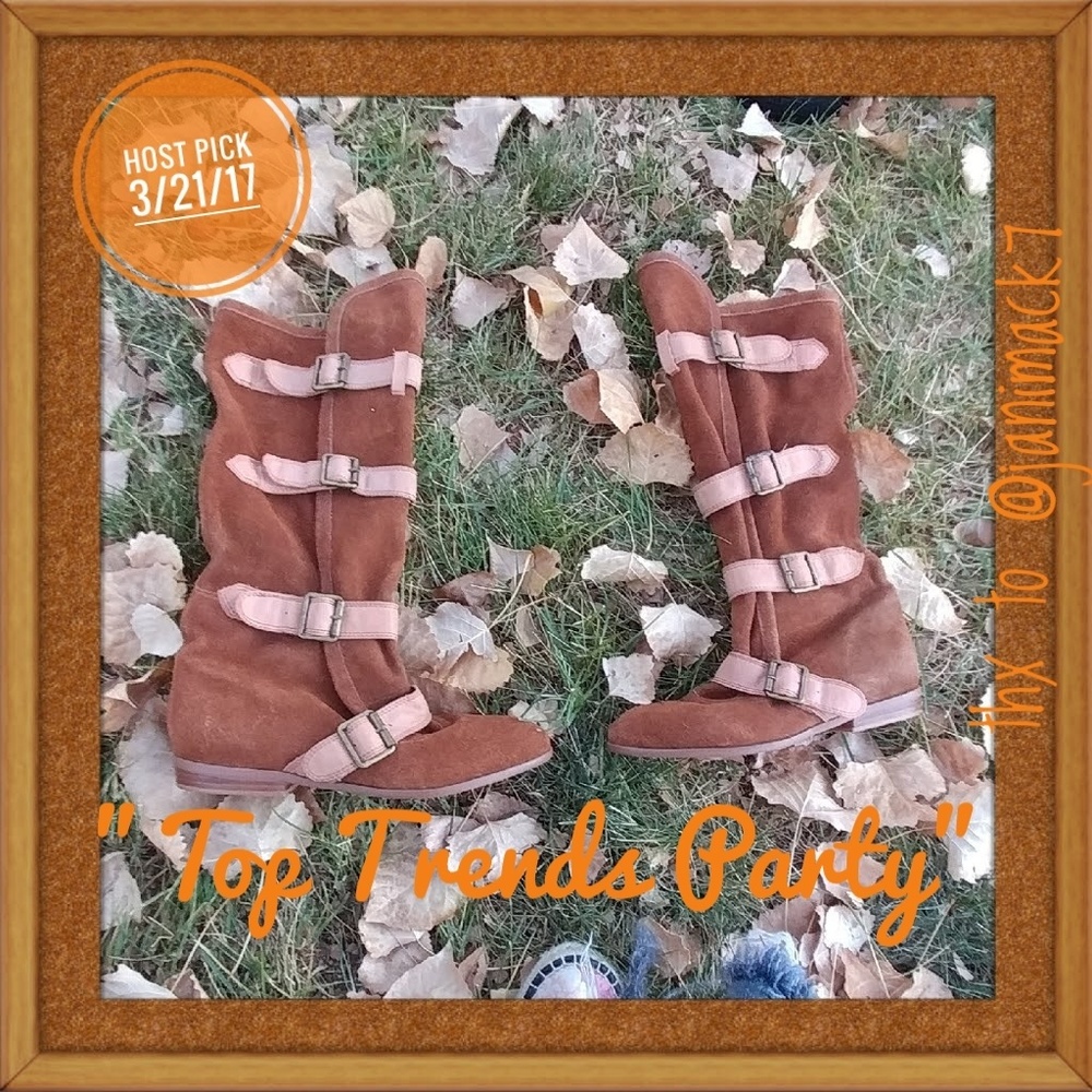 🎉HP🎉Jeffrey Campbell. Brown wrap/buckle boots.