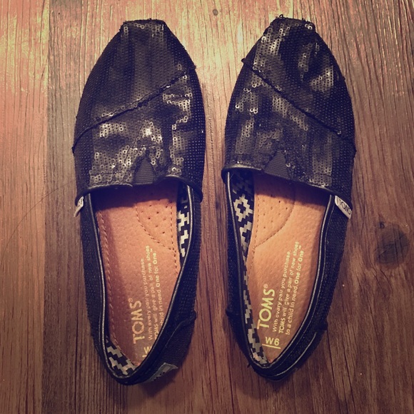 Black sequined classic toms - Picture 1 of 3