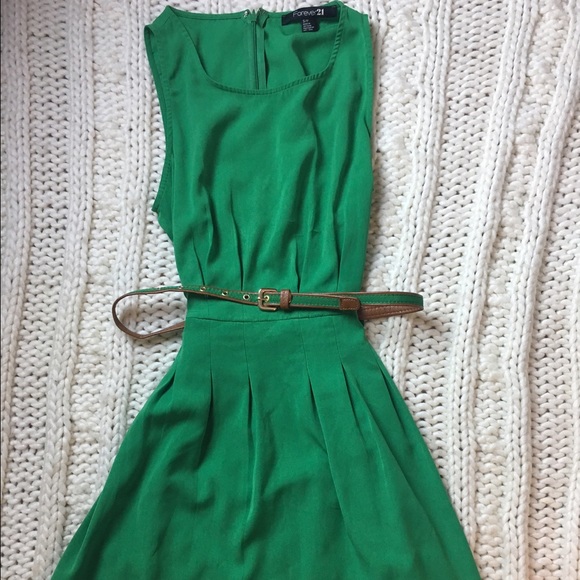 Green mini dress