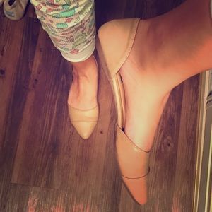 Beige flats