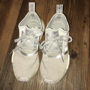 Adidas grey and white NMDs