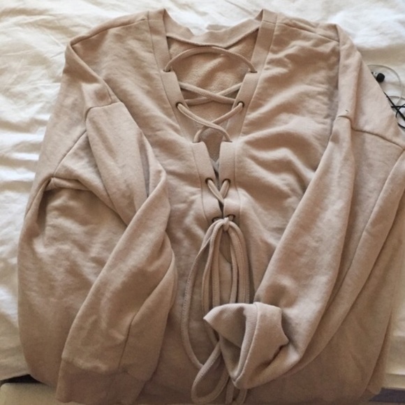 Long sleeve beige sweater