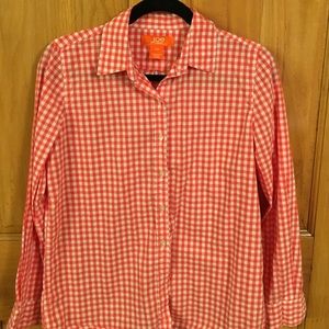 ❌ SOLD ❌ Joe Fresh orange gingham plaid shirt