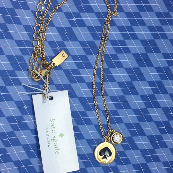 Kate Spade Spot The Spade ♠️ Necklace Pendant NWT - Picture 4 of 4
