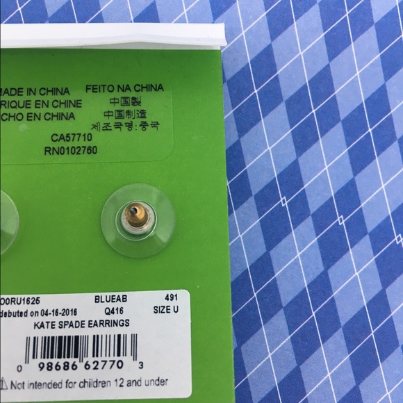 Kate Spade ♠️ Small Iridescent Stud Earrings NWT - Picture 2 of 2