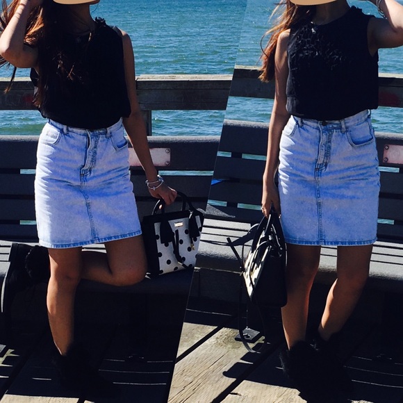 Guess denim classy vintage skirt!