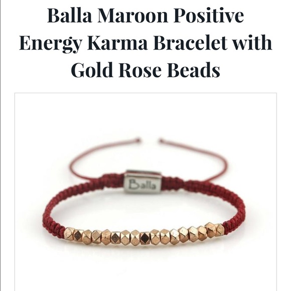 Energy Karma Bracelet with gold rose Beads NWOT