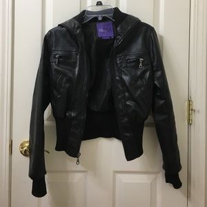 Black Leather Jacket - OLD MILEY CYRUS BRAND