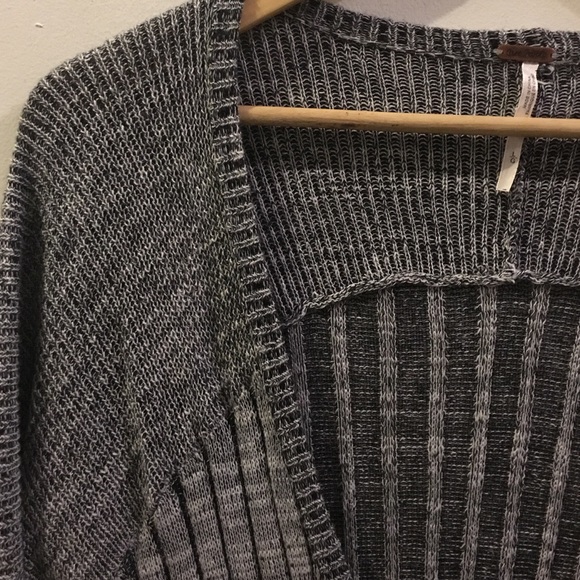 ⚡️SALE Free People Long Gray Duster Sweater Large - Picture 3 of 4