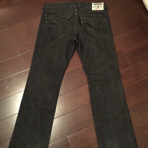 Black jeans with black stitching