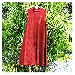 Allison Brittney Dresses - Wine Red Mock Turtleneck Swing Sweater Dress Allison Brittney Dresses - Wine Red Mock Turtleneck Swing Sweater Dress