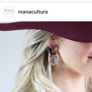 NWT Mana Culture Labradorite and Quartz Dangles