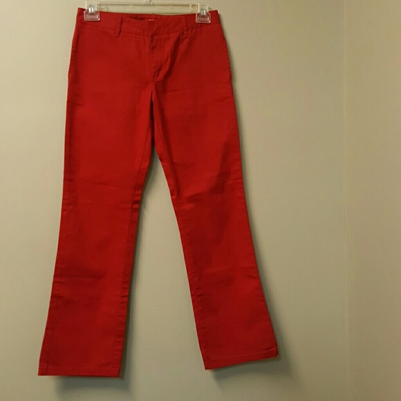 Dickies Red Khakis Size 7
