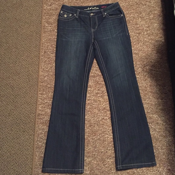 Women's INC boot leg rhinestone jeans size 10