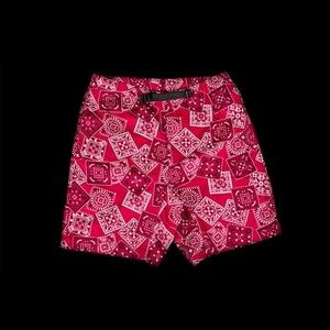 Supreme Red Bandana Belted Shorts