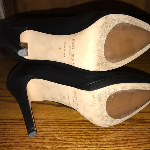 🎊SOLD🎉 Jimmy Choo Knee High Black Leather Boots - Picture 3 of 4