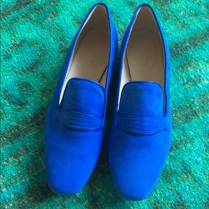 Gorgeous blue suede jcrew loafers