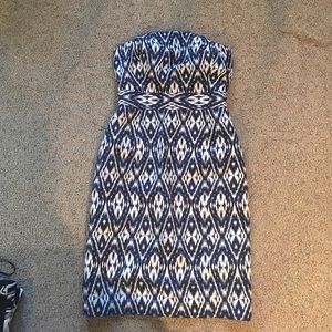 Banana Republic Patterned Strapless Dress