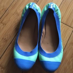 Fun green & patent leather JCrew slides