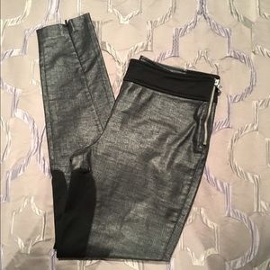 Grey with black skinny pants