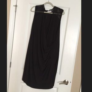 Black Calvin Klein dress with mesh shoulder