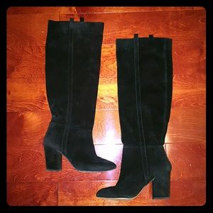 Zara Suede Over the Knee Slouchy Boot