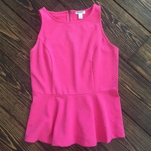 Old Navy Pink Peplum Top