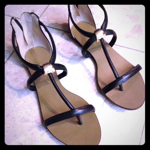 Bruno Premi Italian sandals - gold trim center