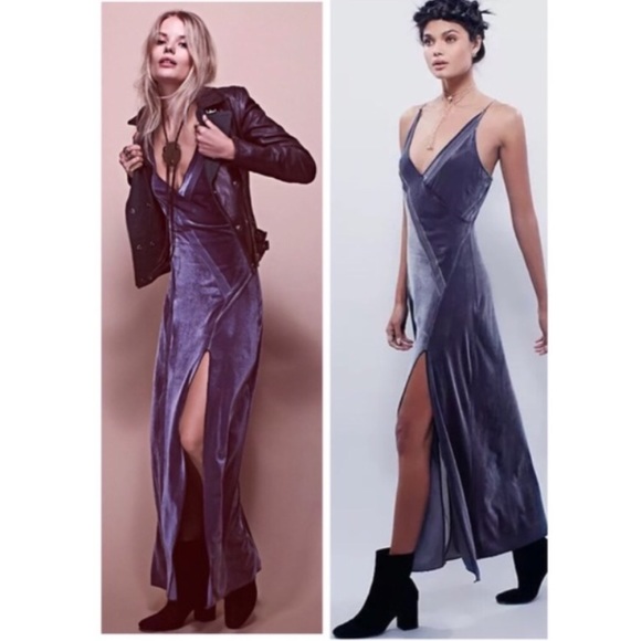 Free People Spliced Velvet Maxi Medium NWOT