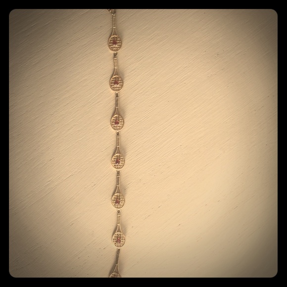 Tennis racquet bracelet