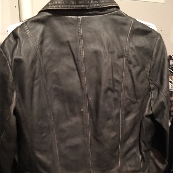 Worn Look Leather Jacket - image 2