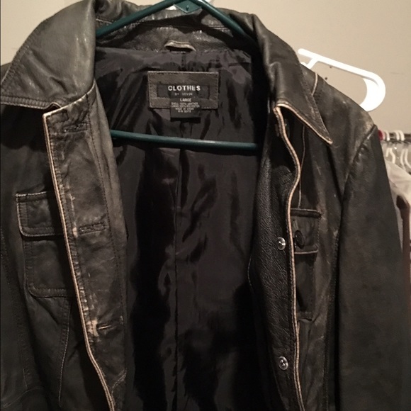 Worn Look Leather Jacket - image 3